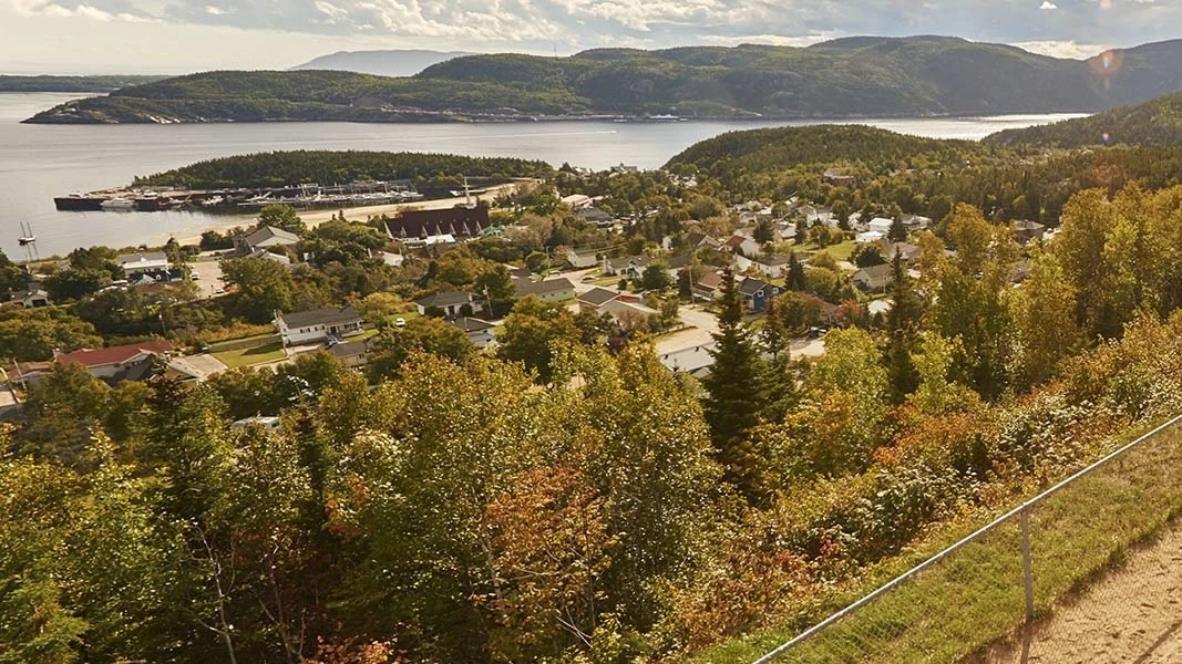 Vue panoramique du camping Escoumins.