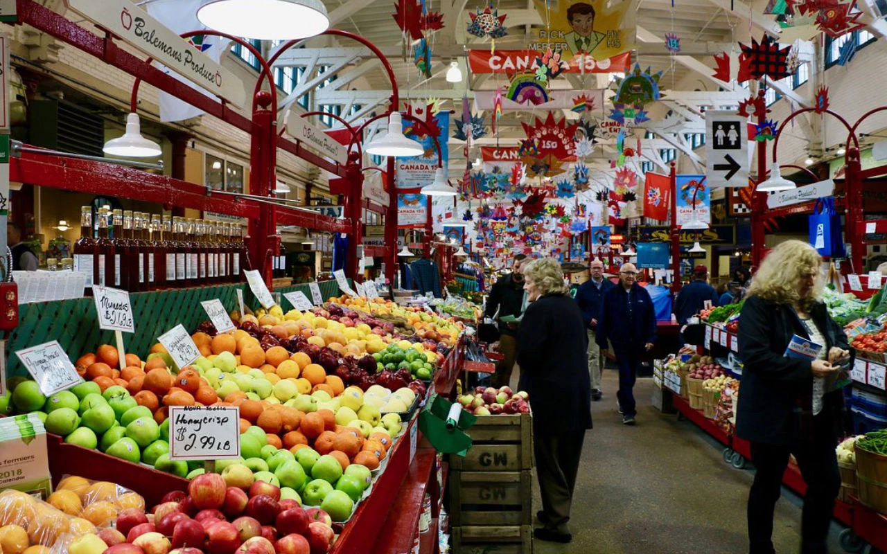 vue d'un marché agricole au nouveau-brunswick