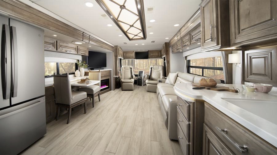 Image de l’intérieur du motorisé classe A Entegra Coach Anthem.